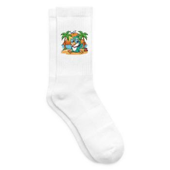 Hummingbird Funny Cartoon Summer Beach Sunglasses - Tennis socks - white - Right