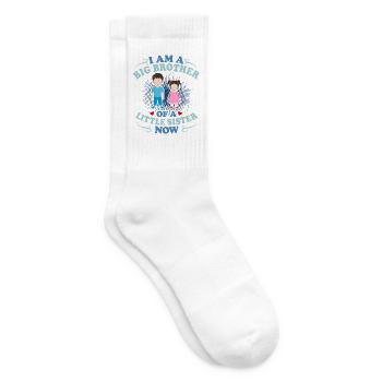 I am a big brother of a little sister now - Tennissocken - Weiß - Rechts