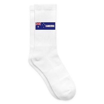 Canberra City in australischer Flagge - Tennissocken - Weiß - Rechts