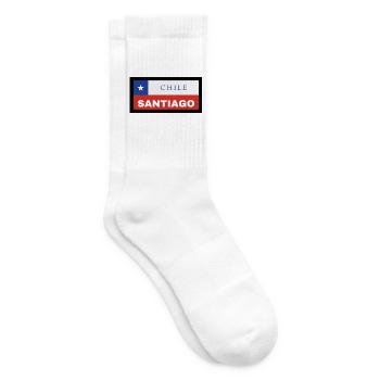 Santiago City en drapeau chilien - Chaussettes de tennis - blanc - Droite