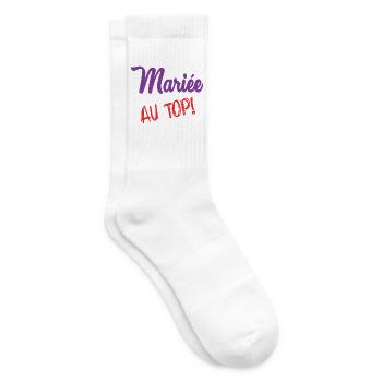 Junggesellinnenabschied. HOCHZEIT. MANNSCHAFT. TEAM BRAUT. ZUKÜNFTIGE BRAUT - Tennissocken - Weiß - Rechts