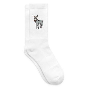 Esel niedliche Karikatur Kawaii Aquarell Tier Haustier - Tennissocken - Weiß - Rechts