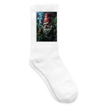 Rauchender Zwerg Albert - Tennissocken - Weiß - Rechts