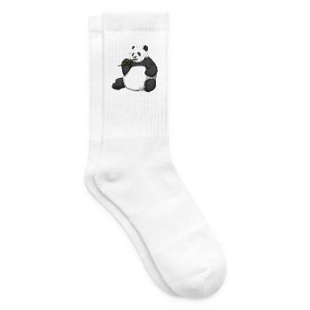 Dicker Panda Geschenk Pandabär Bär Bambus Umwelt - Tennissocken - Weiß - Rechts