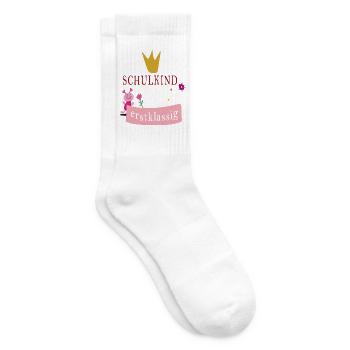 Schulkind erstklassig - Tennissocken - Weiß - Rechts