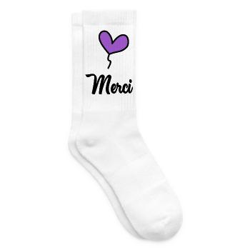 VIELEN DANK. GELIEBTE. MEISTER. DANKE HERRIN - Tennissocken - Weiß - Rechts