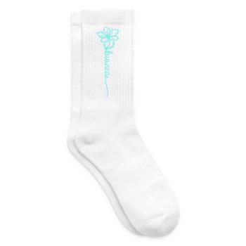 Bianca Name Liebesblume Linienkunst - Tennissocken - Weiß - Rechts