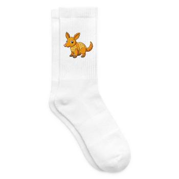 Aardvark Mascotte mignonne Personnage de dessin animé Kawaii - Chaussettes de tennis - blanc - Droite