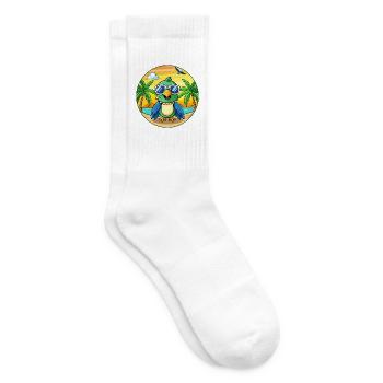 Parrot Funny Cartoon Summer Beach Sunglasses - Tennis socks - white - Right