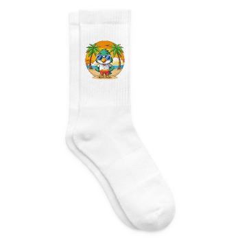 Falcon Funny Cartoon Summer Beach Sunglasses - Tennis socks - white - Right