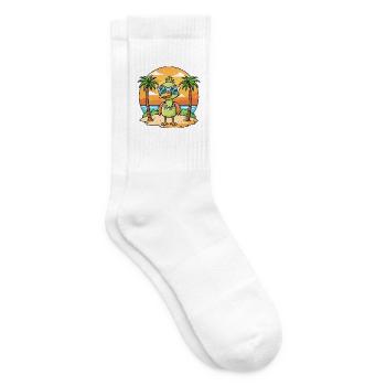 Emu Funny Cartoon Summer Beach Sunglasses - Tennis socks - white - Right
