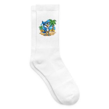 Blue Jay Lustige Cartoon Sommer Strand Sonnenbrille - Tennissocken - Weiß - Rechts
