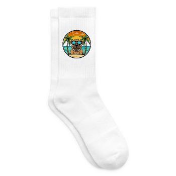 Transmontano Mastiff Dog Breed Cartoon Sunglasses - Tennis socks - white - Right
