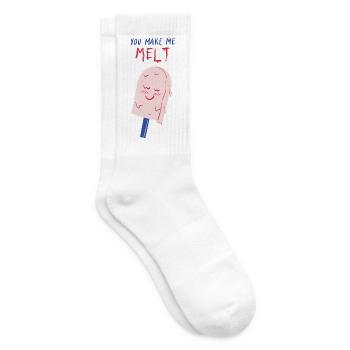 you make me melt icecream - Tennissocken - Weiß - Rechts