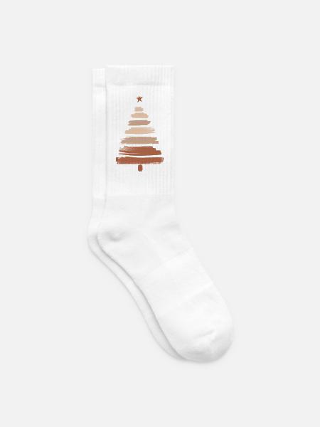 Christmas Tree - Tennis socks - white