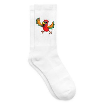 Papagei - Tennissocken - Weiß - Rechts
