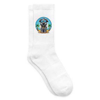 Kerry Blue Terrier Hunderasse Cartoon Sonnenbrille - Tennissocken - Weiß - Rechts