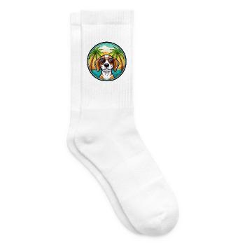 Treeing Walker Coonhound Hunderasse Cartoon Strand - Tennissocken - Weiß - Rechts