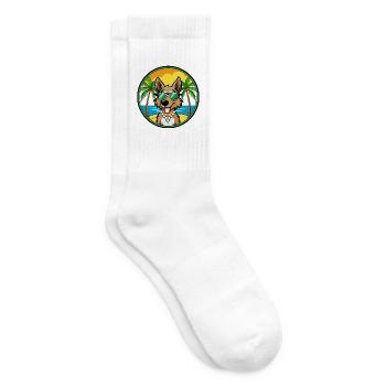 Segugio Italiano Hunderasse Cartoon Sonnenbrille Strand - Tennissocken - Weiß - Rechts