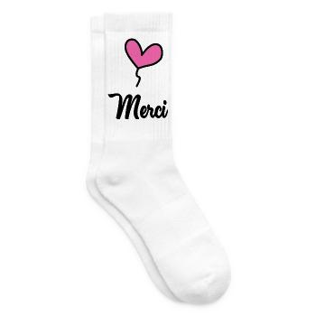 VIELEN DANK. GELIEBTE. MEISTER. DANKE HERRIN - Tennissocken - Weiß - Rechts