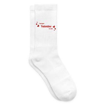 Valentinstag Valentin rote Herzen - Tennissocken - Weiß - Rechts