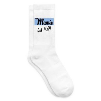FÊTE DES MÈRES. BONNE FÊTE MAMIE. MAMIE - Chaussettes de tennis - blanc - Droite