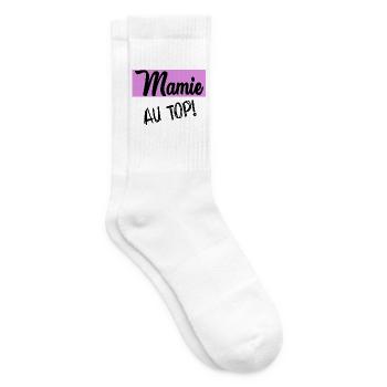 FÊTE DES MÈRES. BONNE FÊTE MAMAN. MAMAN - Chaussettes de tennis - blanc - Droite