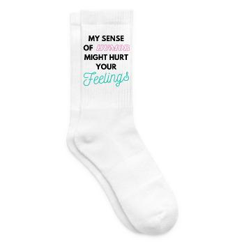 My Sense of humor might hurt your Feelings - Tennissocken - Weiß - Rechts