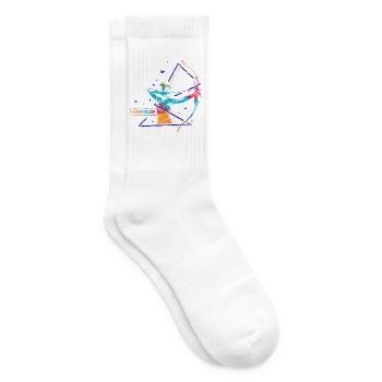 Geometrischer Bogenschütze Pfeilflug - Tennissocken - Weiß - Rechts