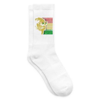 Rasta Lion Löwe Reggae Rastafari Sonnenbrille - Tennissocken - Weiß - Rechts