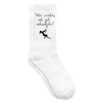 Enough for me, I go swinging! - Tennis socks - white - Right