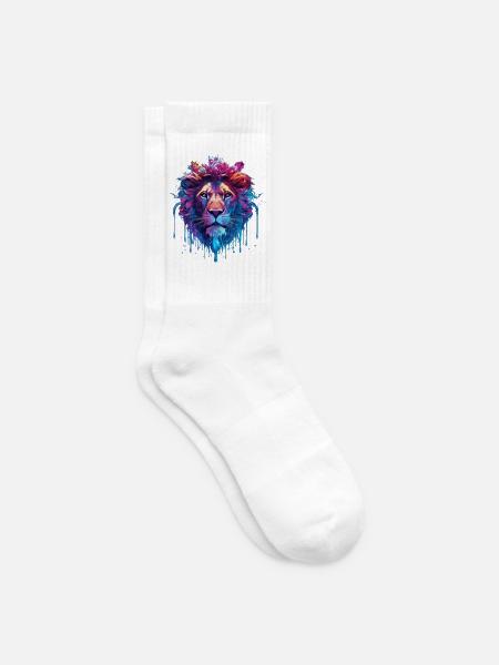 Spiritueller Löwenzauber - Tennissocken - Weiß