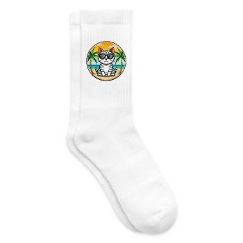 Lunettes de soleil American Shorthair Cat Breed Cartoon - Chaussettes de tennis - blanc - Droite