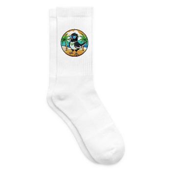 Elster Lustige Cartoon Sommer Strand Sonnenbrille Cool - Tennissocken - Weiß - Rechts