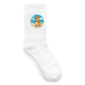 Chipmunk Aquarell Cartoon Kawaii Clipart Tier - Tennissocken - Weiß - Rechts
