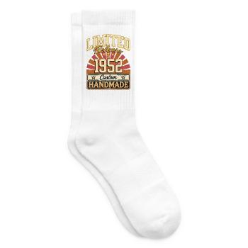 Limited 1952 Lustige Sprüche Geschenk Geburtstag - Tennissocken - Weiß - Rechts