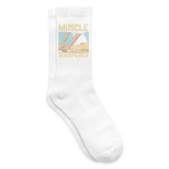Muskelflüsterer Lizenzierter Massagetherapeut - Tennissocken - Weiß - Rechts