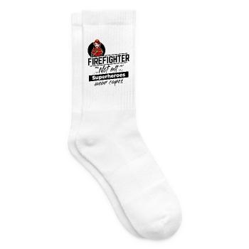 Feuerwehrfrau - Not all Superheroes wear Capes - Tennissocken - Weiß - Rechts