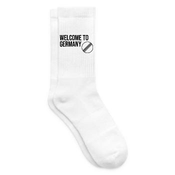 WELCOME TO GERMANY by Unlimited Apparel - Tennis socks - white - Right