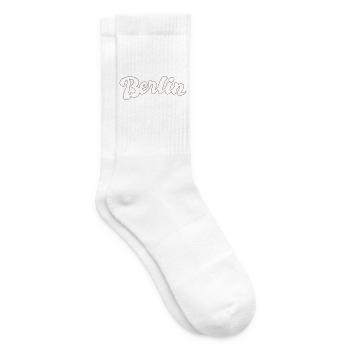 Berlin German Capital lettering - Tennis socks - white - Right