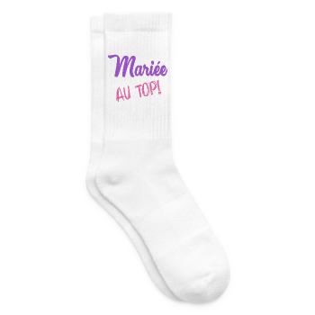 ZUKÜNFTIGE BRAUT. Junggesellinnenabschied - Tennissocken - Weiß - Rechts