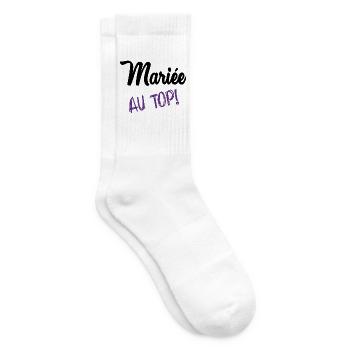 ZUKÜNFTIGE BRAUT. Junggesellinnenabschied. HOCHZEIT - Tennissocken - Weiß - Rechts