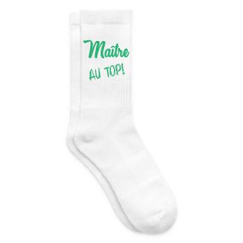 MEISTER. VIELEN DANK. DANKE, MEISTER. MEISTER. MEISTER-GESCHENK - Tennissocken - Weiß - Rechts
