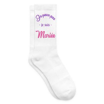 FUTURE MARIEE. EVJF. MARIEE - Chaussettes de tennis - blanc - Droite