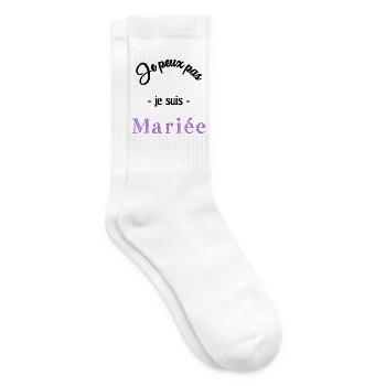 MARIEE. EVJF - Chaussettes de tennis - blanc - Droite