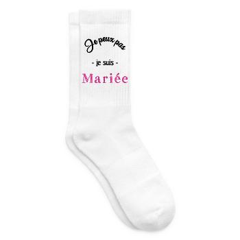 MARIEE. COEUR. COUPLE. JUST MARRIED. EVJF - Chaussettes de tennis - blanc - Droite