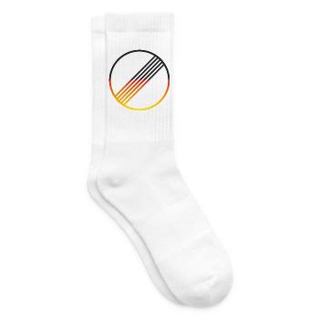 UNBEGRENZT DEUTSCHLAND by Unbegrenzt Apparel - Tennissocken - Weiß - Rechts