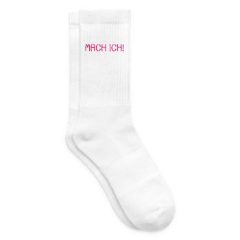 Mach ich Aber nicht jetzt Spruch Geschenk - Tennissocken - Weiß - Rechts