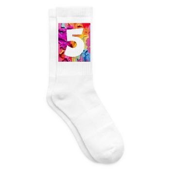 NON. 5 NUMÉRO 5 COLORÉ 5E ANNIVERSAIRE - Chaussettes de tennis - blanc - Droite