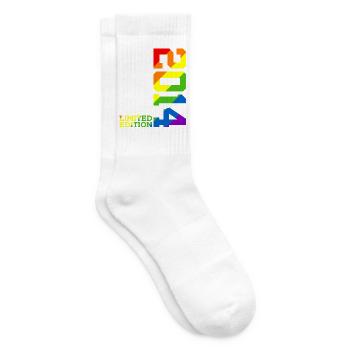 LGBTQ 2014 ARC-EN-CIEL QUEER 11E ANNIVERSAIRE PRIDE - Chaussettes de tennis - blanc - Droite